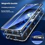 Urban Fashion Metal Frame Double-sided Tempered Glass Bottom Safety Lock with Magnetic Absorption Anti-fall Protection Mobile Phone Case Suitable for For Honor magic 6 Pro Image 5