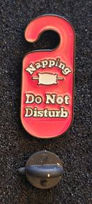 Do not disturb ! pin back badge.