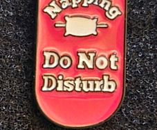 Do not disturb ! pin back badge.