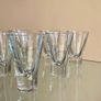 7 Mid Century "Italian Brunch" Crystal Glasses, 100ml, Short Cocktail Image 4