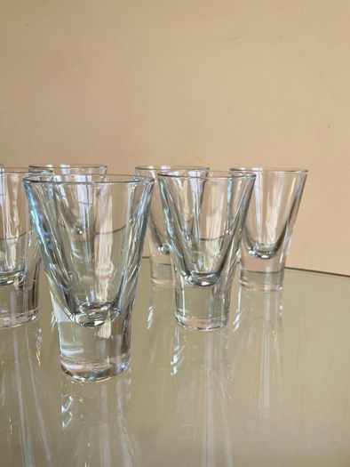 7 Mid Century "Italian Brunch" Crystal Glasses, 100ml, Short Cocktail