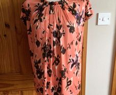 Jamie la Vie Paris Ladies orange stretch short sleeve top size 12 includes postage