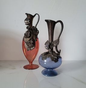 Art noveau glass jugs