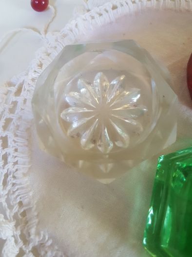 3 Mini Cut Glass Cruets