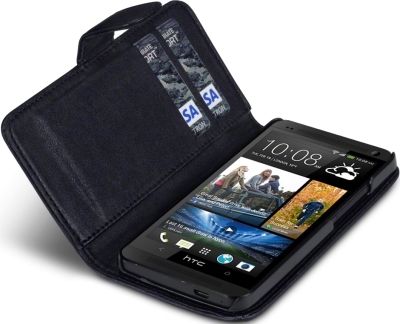 HTC ONE Wallet Case Cover in Black / Pink / Red