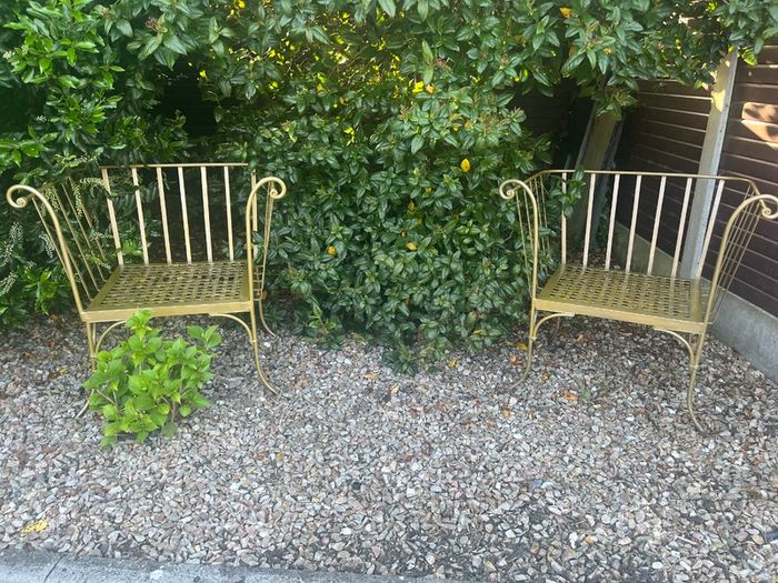 2 Beautiful Wrought Iron Garden Chairs