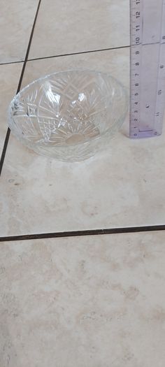 Vintage French Clear Glass Dessert Set Sunburst Pineapple Design