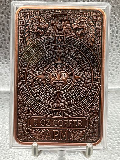 5 avdp oz Fine 999 Aztec Dragon Relic Series Bar.