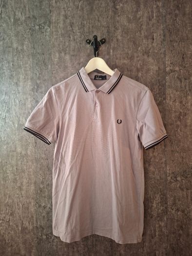 Fred Perry Men's M Twin Tipped Polo Shirt Lilac Purple
