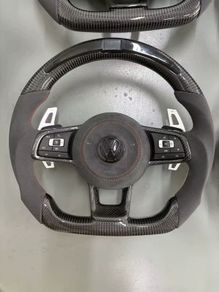 VW Golf MK7 MK7.5 Carbon Fiber LED Steering Wheel | Alcantara | Airbag Included | GTI R GTD