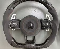 VW Golf MK7 MK7.5 Carbon Fiber LED Steering Wheel | Alcantara | Airbag Included | GTI R GTD