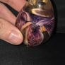 1999 Glass Eye Studio Purple Flower Paperweight Image 5
