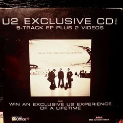 2001. U2.Exclusive   5-Track Live EP CD  Plus 2 Videos