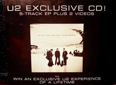 2001. U2.Exclusive   5-Track Live EP CD  Plus 2 Videos