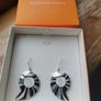 NEW - Sterling silver Bali Asymmetric Shell drop Earrings Image 4