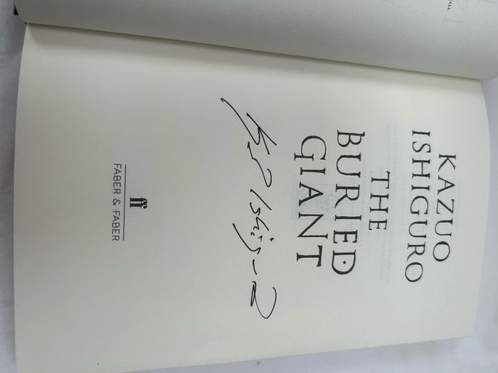 Kazuo Ishiguro The Buried Giant SIGNED Hardback 2015 Faber Nobel Prize Author