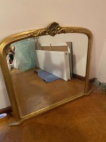 Gold Over Mantle Mirror