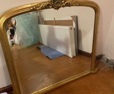 Gold Over Mantle Mirror