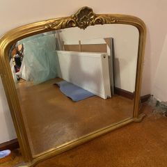 Gold Over Mantle Mirror
