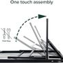Shawn SmartBase Folding Guest Bed Frame 3ft Single  90 x 190 cm Space Saving with Underbed Storage, No Assembly  Black Image 5