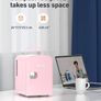NEW SALE | Mini Fridge 4 Litre, 6 Can Portable AC+DC Power Cooler & Warmer, for Bedrooms, Cars, Offices; Skincare, Makeup, Cosmetics, Food Image 5