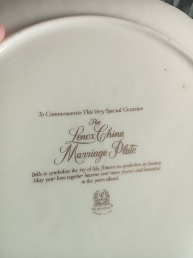 Wedding plate ornament