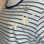 Ladies Navy & White Stripped Regatta Short Sleeved Tee Shirt Image 9