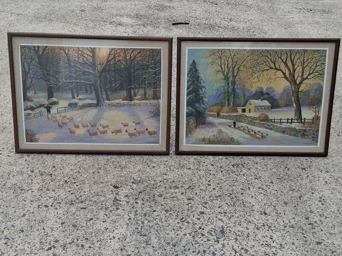 2 X Tom Mc Assey Oil On Board Original Irish Paintings