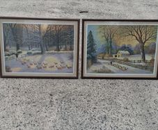 2 X Tom Mc Assey Oil On Board Original Irish Paintings