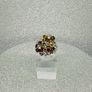 Multi-Tourmaline, White Zircon Floral Ring Image 9