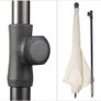 200 cm Parasol, Market Parasol, Garden Shade, Patio Shade, Round Sun Protection, UV25+ Image 4