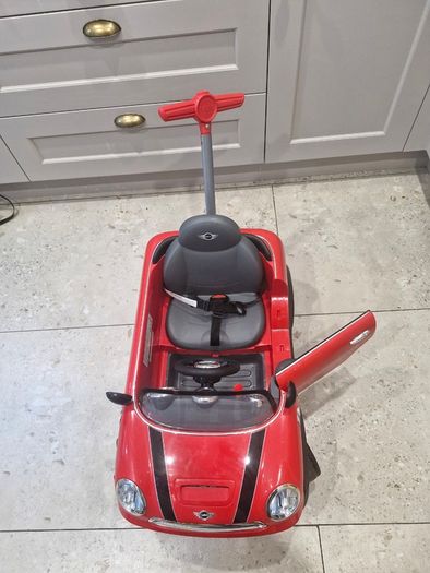 Mini Cooper Play Push Car Ride-On with Parental Handle - Red