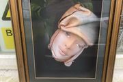 Vintage framed leather face mask