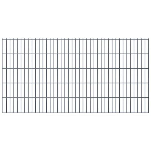 2D Garden Fence Panels & Posts 2008x1030 mm 8 m Grey