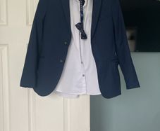 boys navy communion suit