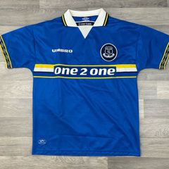 Genuine Vintage 1997 Everton Liverpool Home Jersey Shirt Mens Large