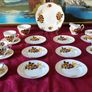 21 Piece Royal Tara Bone China Gold Gilt Red And Yellow Floral Tea Set For 6 Person Setting Made in Ireland Image 3