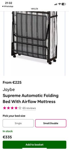 Jaybe Supreme Automatic Folding Bed with Airflow Mattress