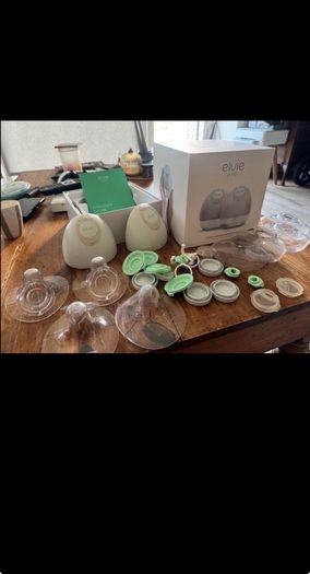 Double electric free hands pump and accessories