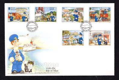 1994 Isle of Man Postman Pat Visits the Isle of Commemorative Stamps First Day Cover (FDC)