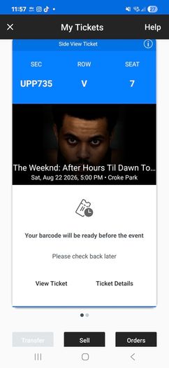 the weeknd tickets,2 tickets for saturday August 22nd
