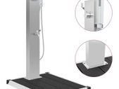 Outdoor Shower with Tray WPC Stainless Steel