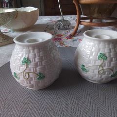 Belleek Candle Holders