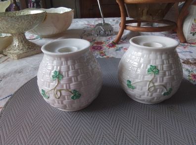 Belleek Candle Holders