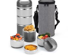 Lille Home 3-Layer Stainless Steel Lunch Box.