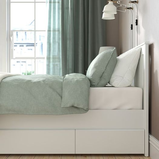 IKEA SONGESAND Bed frame with 4 storage drawers