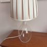 2 for the price of 1 - Free  Smaller same style lamp - IKEA Bran Handmade Glass Table Lamp with Pleated Drum Shade - Off White and Pink Image 3