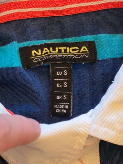Vintage Nautica Men's Rugby Shirt Size Small