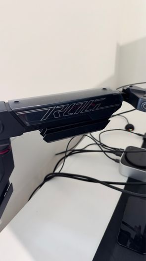 ASUS ROG Ergo Monitor Arm AAS01R (Mechanically Spring-Loaded, with Table Clamp & Screw Mounting, Rotation