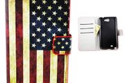 Synthetic Leather Card Wallet Cover Case Skin For Samsung Galaxy Note 2 II N7100